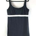 Lands' End Tankini Top Dress Underwire Removable Pads Scoop Neck Black White 8 Photo 0