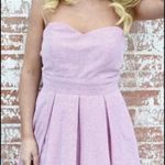 Lauren James Red Corbin Bow Seersucker Strapless Dress Photo 1