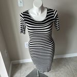 LuLaRoe  Julia Striped Black and Gray‎ Bodycon Dress Photo 1