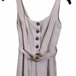 Japna  Linen Cotton Light Oatmeal Jumpsuit Size XS Photo 1