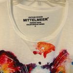 Kitty Mittelmeer Cat Graphic Tee Colorful Watercolor Print Short Sleeve Top F White Size L Photo 2