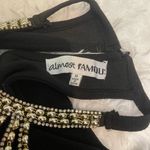 Almost Famous black halter dress gold beaded neck cocktail party holiday Medium Photo 3