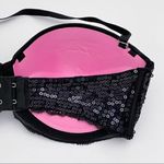 PINK - Victoria's Secret VS PINK Black Sequin Strapless Bra Photo 9