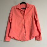 Frank & Eileen  Barry Famous Denim Button Down Distressed Shirt Neon Watermelon Photo 0