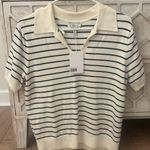 & Other Stories & Other Stories Stripe Short Sleeve Polo Shirt NWT Photo 0