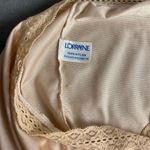 Vintage Lorraine Half Slip Size Small Beige High Slits Lace Nylon Stretch Lace Photo 8