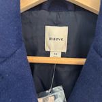 Anthropologie NWT  Maeve double breasted wool blend coat in navy blue Photo 7