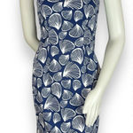 Handmade‎ Sheath Dress Blue Shell Print Sleeveless Unique V Photo 0