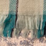 A New Day Blue and Yellow Checkered Blanket Scarf One Size Photo 3