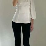 G. Label by Goop Celina One-Shoulder Puff Sleeve Top in Ivory Size 2 Retail $450 Photo 7