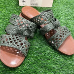 Alexandre Birman  Clarita Braided Mule Flat Nappa Kiss Green Tea Sandals SZ 42 Photo 0