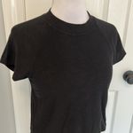 James Perse  Black Skinny Tee Shirt Dress Midi Photo 5