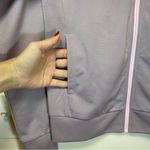 Adidas | Essentials Colorblock Tricot Full Zip Track Jacket Purple/Pink Sz Small Photo 6