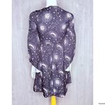 Romwe  flutter Belle sleeve tie top cut out celestial sun and moon short dress L Photo 6