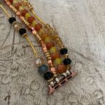 Francesca’s beaded Apple Watch bracelet band multi color rose gold 42/44mm Pink Photo 1