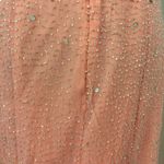 ALYCE DESIGNS Vintage Coral Greek Goddess One Shoulder Beaded Long Prom Dress 6 Photo 5