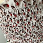 Faithfull the Brand  cream smocked ruffled floral strapless bandeau crop top S Photo 2