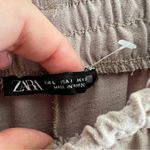 ZARA  Women's Wide-Leg Pants beige LARGE Photo 6