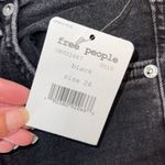 Free People Womens Fringe Hem Solid Cotton Blend Skinny Jeans Black Size 26 NWT Photo 7