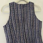 J. Crew Factory Blue And Tan Tweed Sheath Dress Size 4 Photo 5
