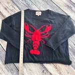 Pearls & Camo Navy Sweater with Red Lobster Design Blue Size XL Photo 7