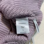 New York & Co. Soho Jeans NY&Co Lavender Acrylic Long Sleeve Collarless V-Neck Knit Top Photo 3