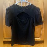 Belle Pogue elegant retro top Black Photo 3