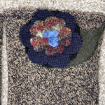 Look At Me Designs Womens Arm Warmers Fingerless Gloves Floral Applique Brown Photo 1