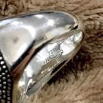 MICHAEL DAWKINS Starry Night Sterling Silver Mother of Pearl Doublet Ring Sz 10 Photo 8