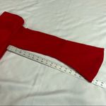 Banana Republic Red Long Bell Sleeve Knee Length Open Back Dress Photo 4