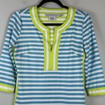 Gretchen Scott Dress XS The Hinckley Stripe Split Neck Short Shift Retro Preppy Photo 2