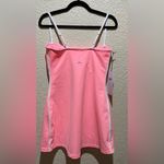 Alo Yoga  NWT Airbrush Streamline Dress Neon Bubblegum Pink & White Size L Photo 4