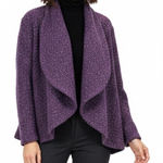 Coldwater Creek  Purple Wool Blend Tweed Swing Coat Jacket Blazer PXL Petite Photo 0