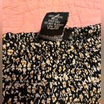 Angie Crop Top Elastic Floral Print Black Size Medium Peasant Boho Festival Top Photo 7