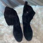 Clarks Artisan Black Suede Malvet Doris Heeled Mid Calf Boots Photo 2