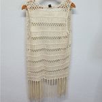 Max Studio NWT‎ Beach Crochet Fringe Cover Up M/L Photo 6