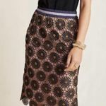 Current Air  Anthropologie Loire Lace scalloped Hem Side Stripe Pencil Skirt XS Photo 0
