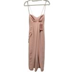 Anthropologie ANTHRO BHLDN CORSETED PINK LONG RUCHE SIDE LINED MAXI CRISS CROSS CROSS DRESS Photo 4