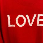 Vince Camuto Oversized Love Sweater Women's XL Red Valentine Classic Preppy Photo 3