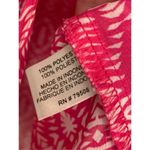 Violet+Claire Women's Geometric Print Tie Front Blouse Pink White Size Medium Photo 6