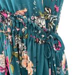 Free People  Cherry Blossom Teal Floral Mini Dress Long Sleeve Size XS Photo 8