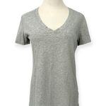 Frame | S | 100% Supima Cotton Heather Gray V-Neck Short Sleeve Tee T-Shirt Photo 0