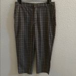 Abercrombie & Fitch Simone High Rise Ankle Flare Pants in Grey Plaid Size Large Photo 2