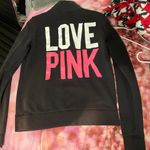 PINK - Victoria's Secret Love Pink Black Quarter Zip Sweatshirt Photo 1