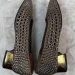 Sesto Meucci  Black and Gold Woven Flats SZ:8 Photo 1