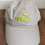 Puma 4/$20 Cotton Twill Adjustable Hat Gray with Lime Green Embroidered Photo 0