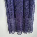 BHLDN Talbot‎ Runhof Navy Blue Lace Long Sleeve Dress Photo 6