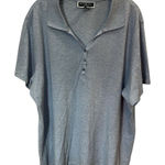 Karen Scott  Women's 2XL Slate Blue Short Sleeve Polo Shirt Casual Photo 0