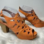 Jeffrey Campbell  Church Orange Heels Size 7.5M Photo 6