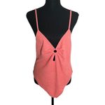 Wild Fable  Coral Pink Keyhole Cutout V-Neck Sleeveless Bodysuit Size XL. Photo 1